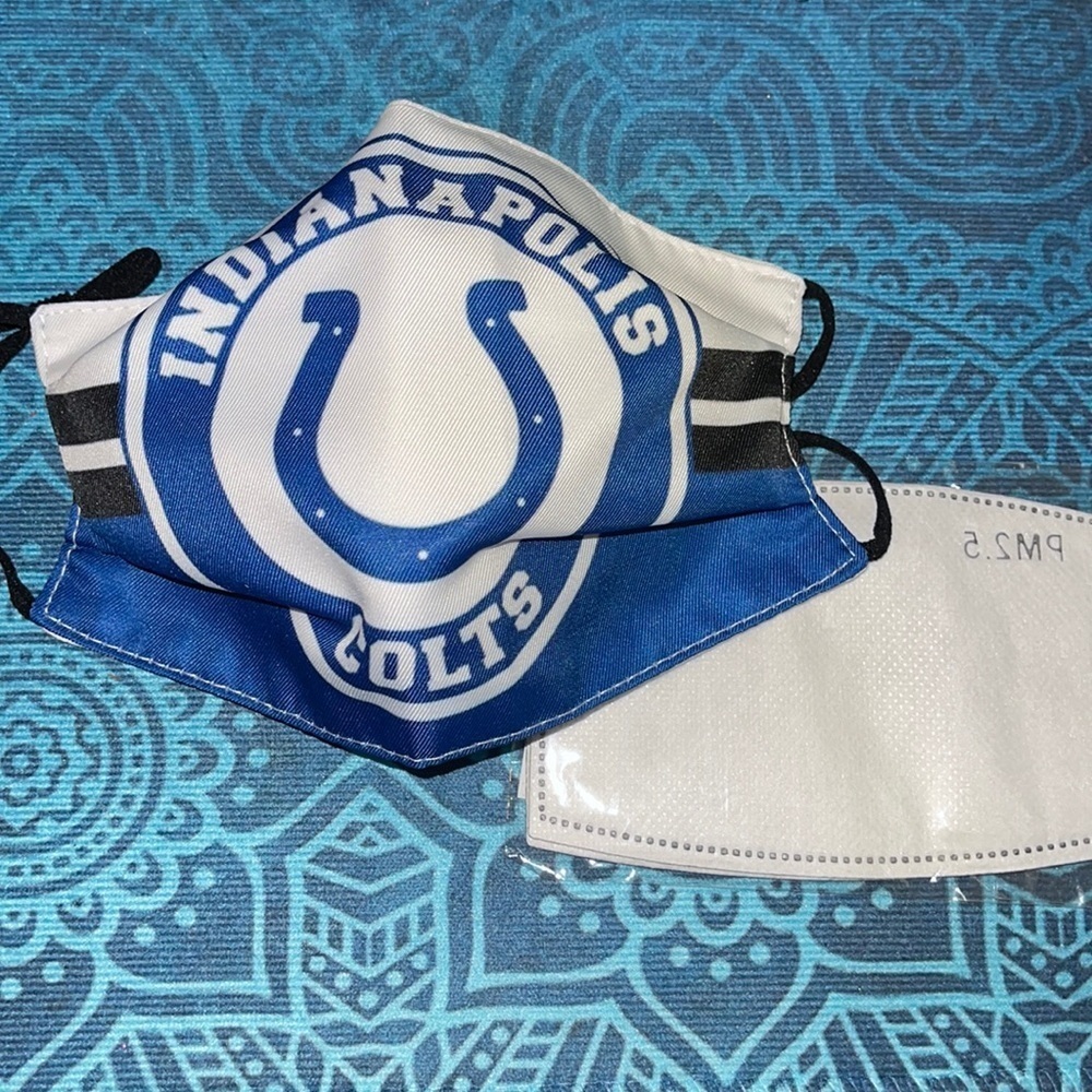 6/$20 New Indianapolis Colts face mask with filters